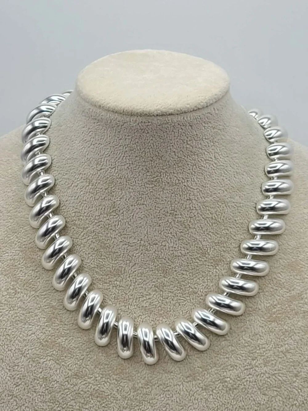 J Crew Silver Tone Spiral Collar Necklace NWT